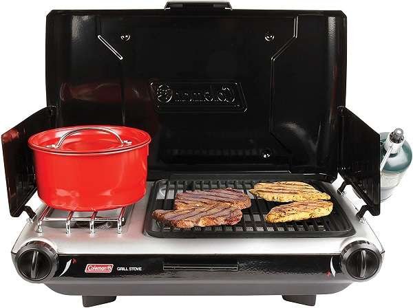 Coleman 2 Burner Grill Stove Combo Coleman 2 Burner Grill Stove Combo