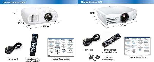 What are the similarities and dissimilarities between Epson 3800 vs 4010 Projector What are the similarities and dissimilarities between Epson 3800 vs 4010 Projector