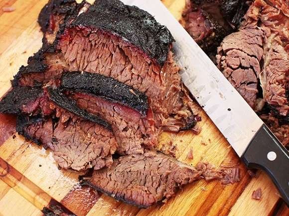Smoking the brisket Smoking the brisket